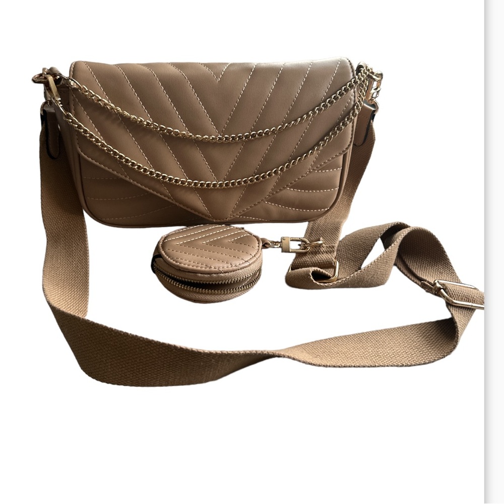 Small Quilted Crossbody Bag with Coin Purse